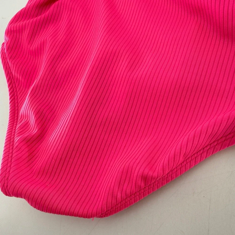 Art Class Hot‎ Pink Ribbed Cut Out One Piece Swimsuit Kids Size S (6/7)
